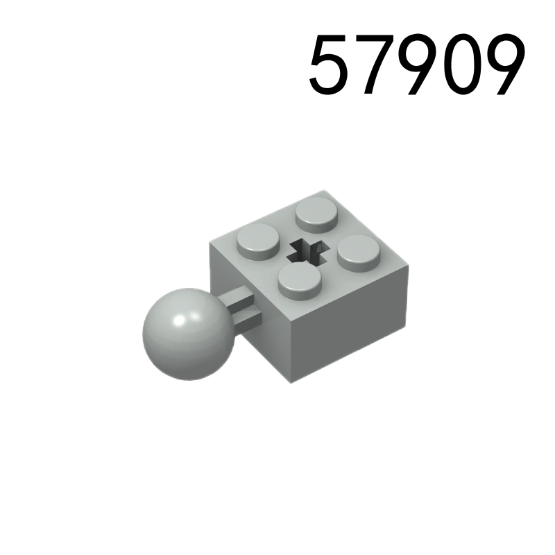 Item No: 57909 Technic, Brick Modified 2 x 2 with Ball Joint and Axle Hole  Chinese Compatible with LEGO