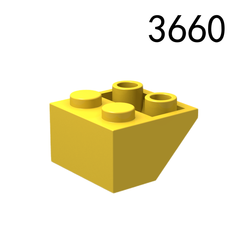 Item No: 3660  Slope, Inverted 45 2 x 2 with Flat Bottom Pin Chinese Compatible with LEGO
