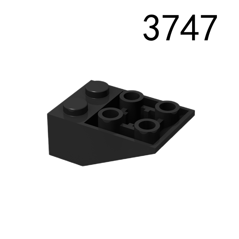Item No: 3747  Slope, Inverted 33 3 x 2 with Flat Bottom Pin and Connections between Studs Chinese Compatible with LEGO