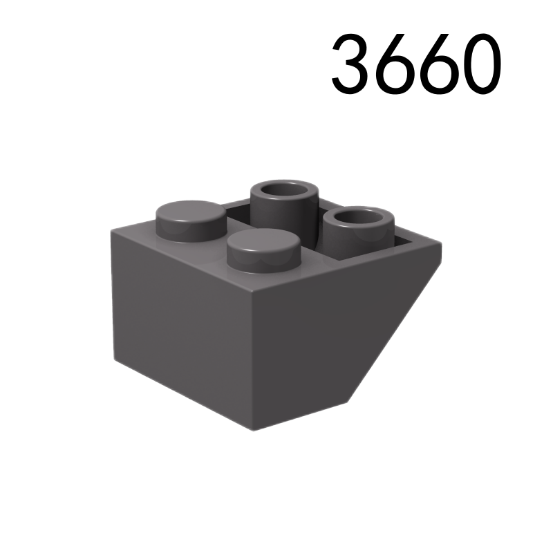 Item No: 3660  Slope, Inverted 45 2 x 2 with Flat Bottom Pin Chinese Compatible with LEGO