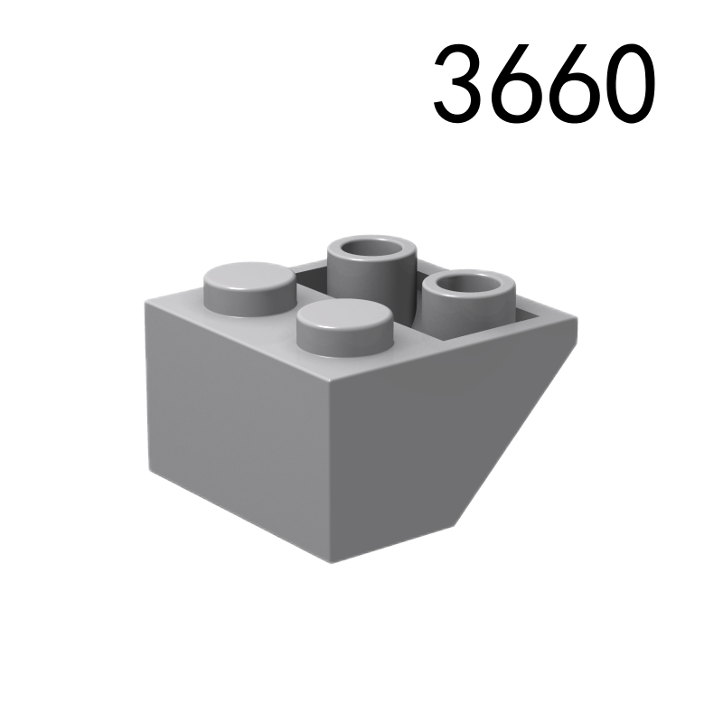 Item No: 3660  Slope, Inverted 45 2 x 2 with Flat Bottom Pin Chinese Compatible with LEGO