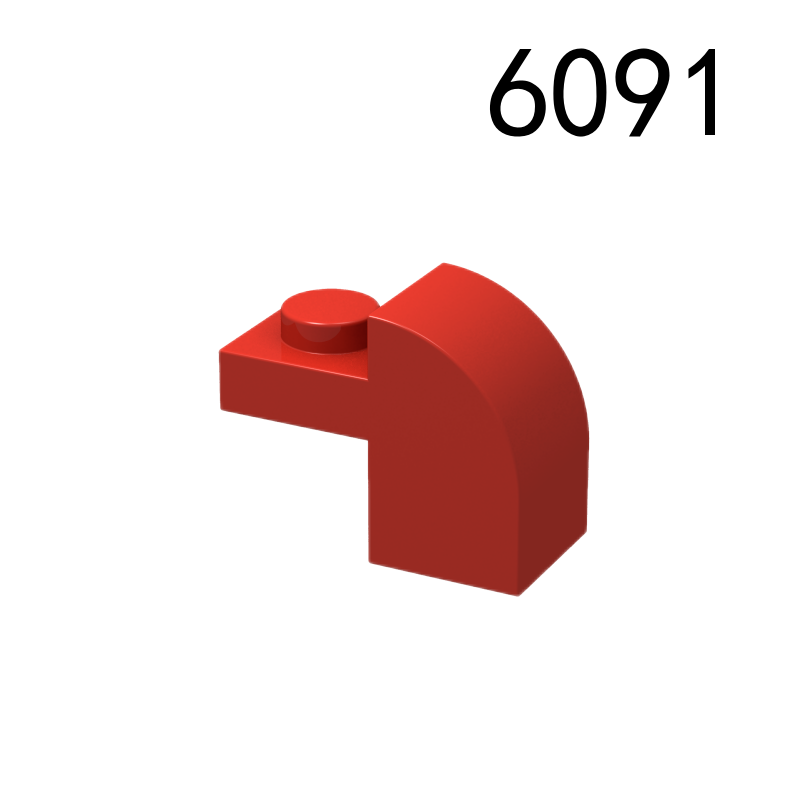 Item No: 6091  Slope, Curved 2 x 1 x 1 1/3 with Recessed Stud  Alternate Item No: 32807 Chinese Compatible with LEGO