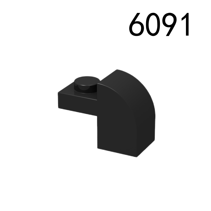 Item No: 6091  Slope, Curved 2 x 1 x 1 1/3 with Recessed Stud  Alternate Item No: 32807 Chinese Compatible with LEGO