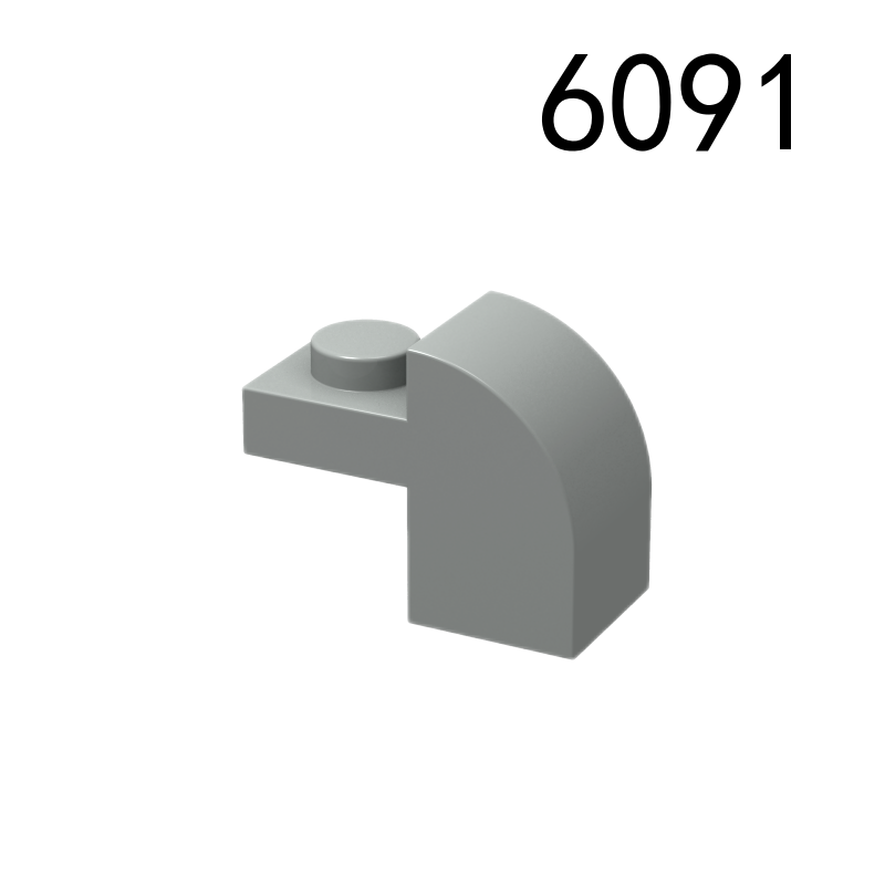 Item No: 6091  Slope, Curved 2 x 1 x 1 1/3 with Recessed Stud  Alternate Item No: 32807 Chinese Compatible with LEGO