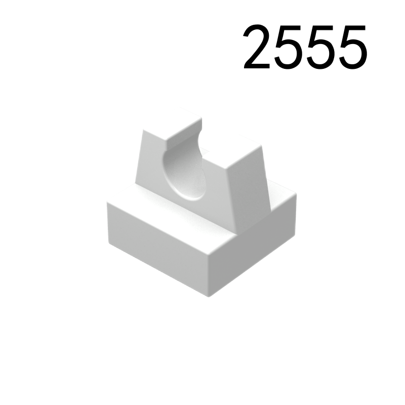 Item No: 2555   Tile, Modified 1 x 1 with Clip Alternate Item No: 12825 Chinese Compatible with LEGO