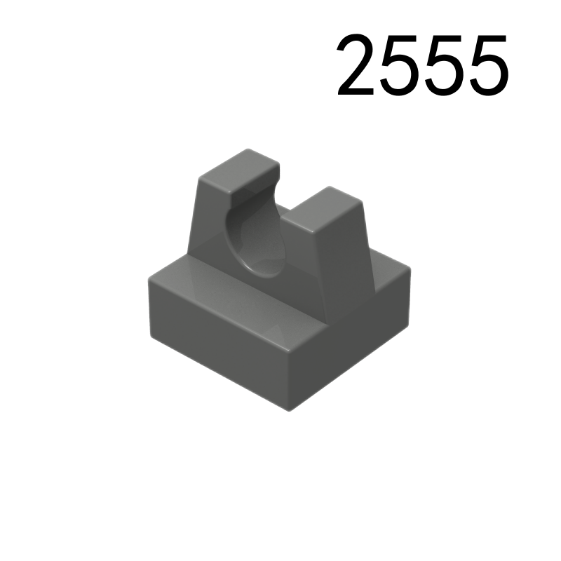 Item No: 2555   Tile, Modified 1 x 1 with Clip Alternate Item No: 12825 Chinese Compatible with LEGO