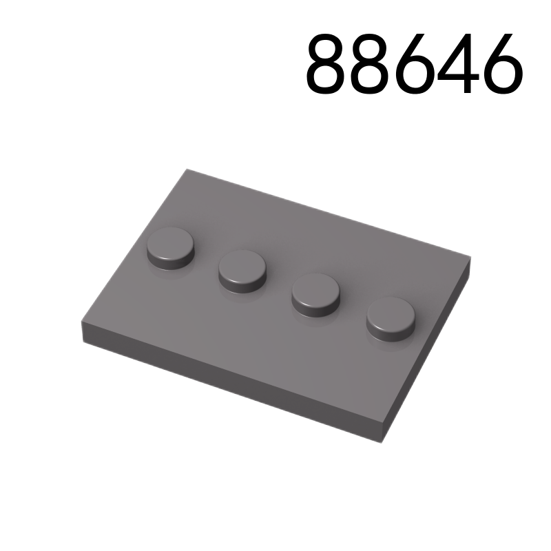 Item No: 88646 Tile, Modified 3 x 4 with 4 Studs in Center  Alternate Item No: 17836 Chinese Compatible with LEGO