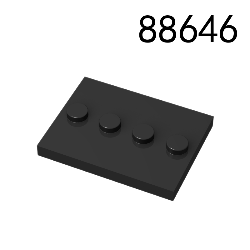 Item No: 88646 Tile, Modified 3 x 4 with 4 Studs in Center  Alternate Item No: 17836 Chinese Compatible with LEGO