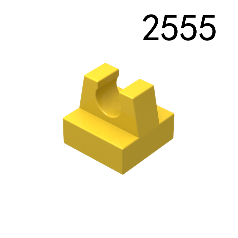 Item No: 2555   Tile, Modified 1 x 1 with Clip Alternate Item No: 12825 Chinese Compatible with LEGO