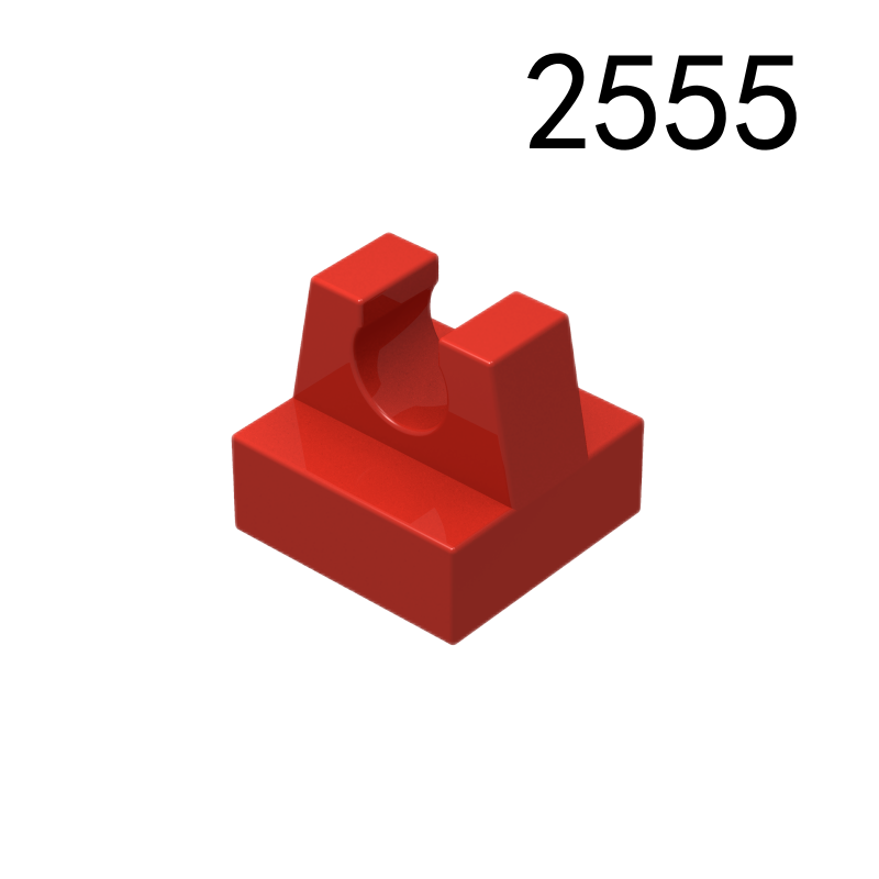 Item No: 2555   Tile, Modified 1 x 1 with Clip Alternate Item No: 12825 Chinese Compatible with LEGO