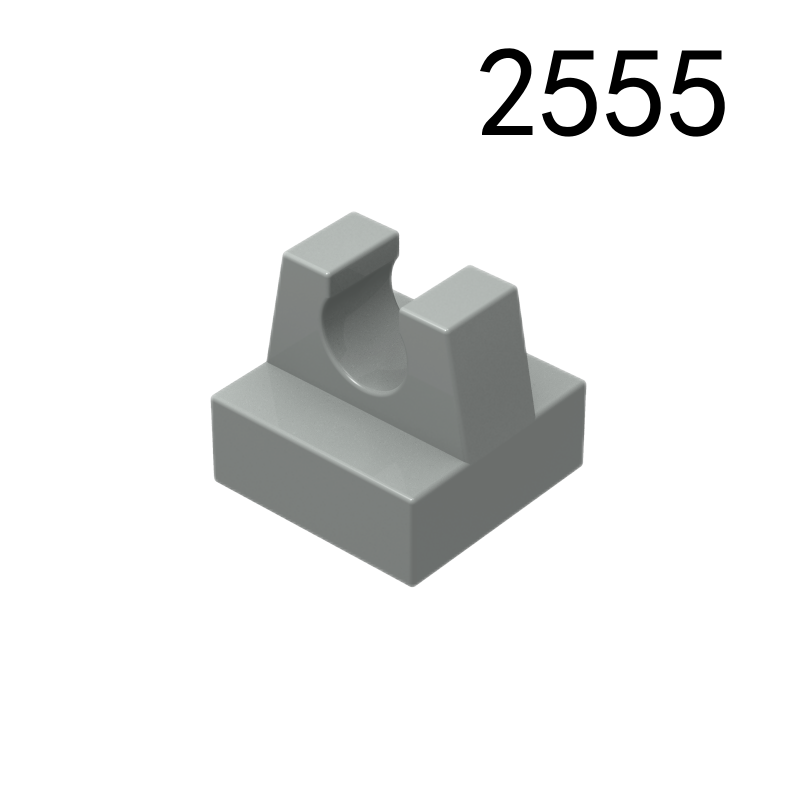 Item No: 2555   Tile, Modified 1 x 1 with Clip Alternate Item No: 12825 Chinese Compatible with LEGO