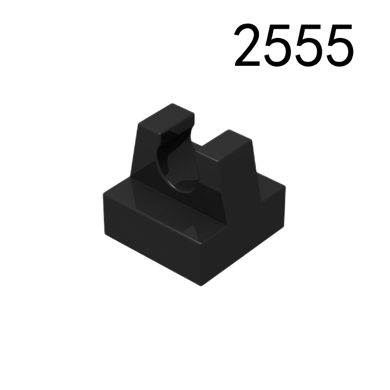 Item No: 2555   Tile, Modified 1 x 1 with Clip Alternate Item No: 12825 Chinese Compatible with LEGO