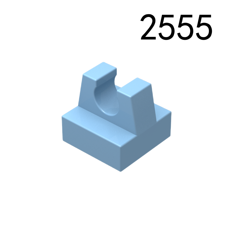 Item No: 2555   Tile, Modified 1 x 1 with Clip Alternate Item No: 12825 Chinese Compatible with LEGO
