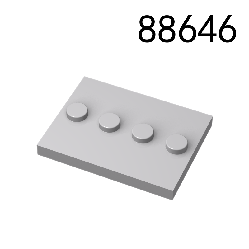 Item No: 88646 Tile, Modified 3 x 4 with 4 Studs in Center  Alternate Item No: 17836 Chinese Compatible with LEGO