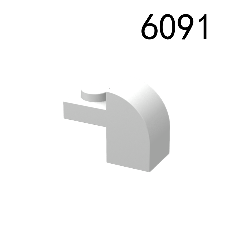 Item No: 6091  Slope, Curved 2 x 1 x 1 1/3 with Recessed Stud  Alternate Item No: 32807 Chinese Compatible with LEGO