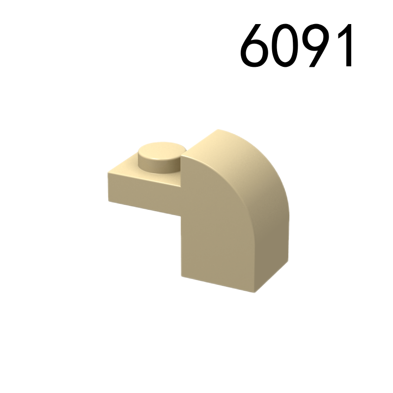 Item No: 6091  Slope, Curved 2 x 1 x 1 1/3 with Recessed Stud  Alternate Item No: 32807 Chinese Compatible with LEGO