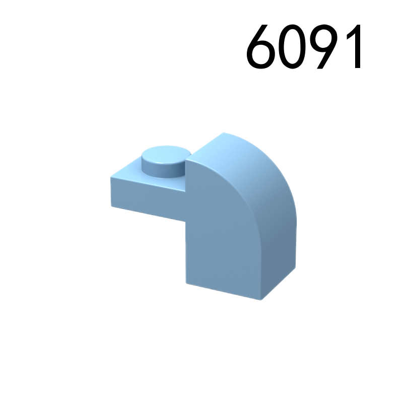 Item No: 6091  Slope, Curved 2 x 1 x 1 1/3 with Recessed Stud  Alternate Item No: 32807 Chinese Compatible with LEGO