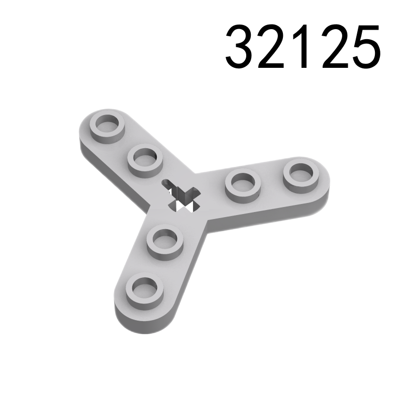 ) Item No: 32125 Technic, Plate Rotor 3 Blade with Smooth Ends and 6 Studs (Propeller  Alternate Item No: 51138 Chinese Compatible with LEGO