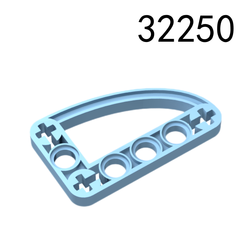 Item No: 32250 Technic, Liftarm, Modified L-Shape Quarter Ellipse Thin 3 x 5   Alternate Item No: 65714 Chinese Compatible with LEGO