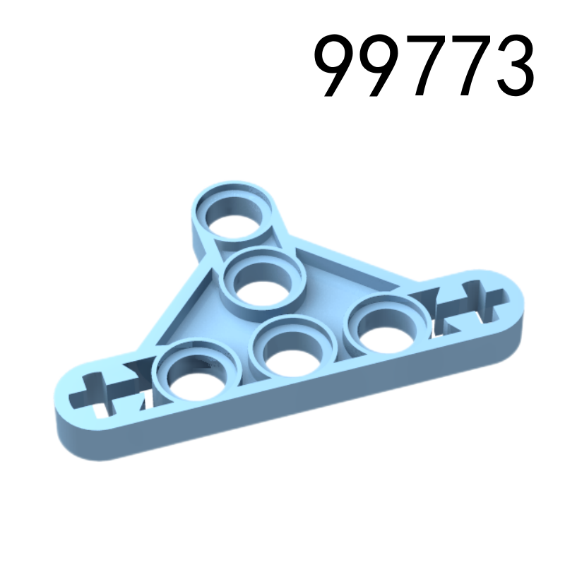 Item No: 99773 Technic, Liftarm, Modified Triangle Thin 3 x 5 with Short Supports   Alternate Item No: 65193 Chinese Compatible with LEGO