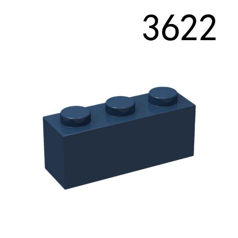 Item No: 3622 Brick 1 x 3   Alternate Item No: 3622f1, 45505 Chinese Compatible with LEGO