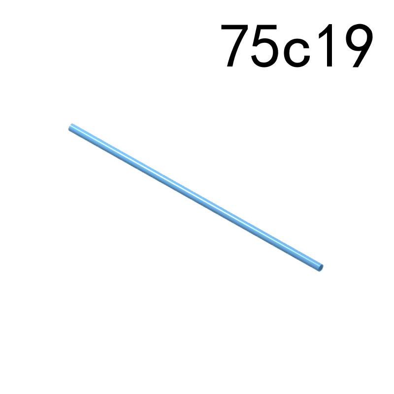 Item No: 75c19  Hose, Rigid 3mm D. 19L / 15.2cm  Alternate Item No: 43453, 47041, 47043, 76257, 76268 Chinese Compatible with LEGO