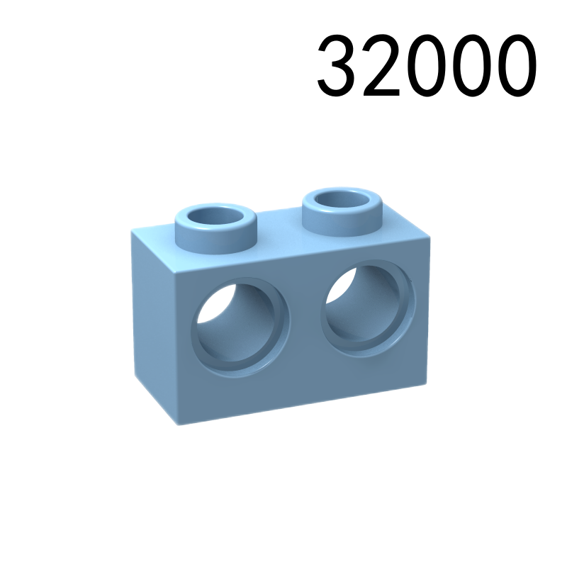 Item No: 32000  Technic, Brick 1 x 2 with Holes Chinese Compatible with LEGO