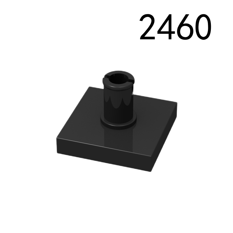 Item No: 2460  Tile, Modified 2 x 2 with Pin  Alternate Item No: 49153 Chinese Compatible with LEGO