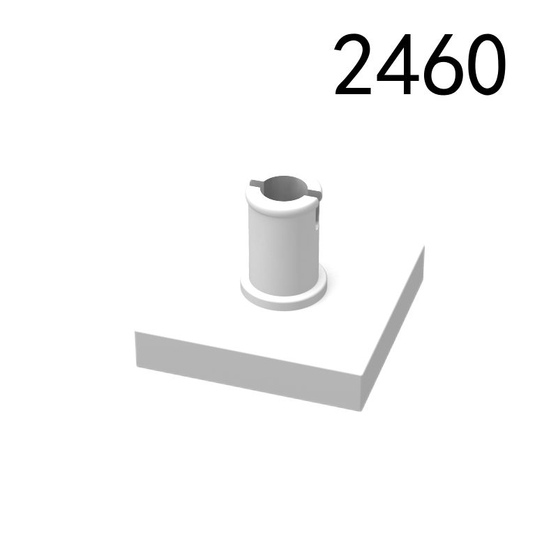 Item No: 2460  Tile, Modified 2 x 2 with Pin  Alternate Item No: 49153 Chinese Compatible with LEGO