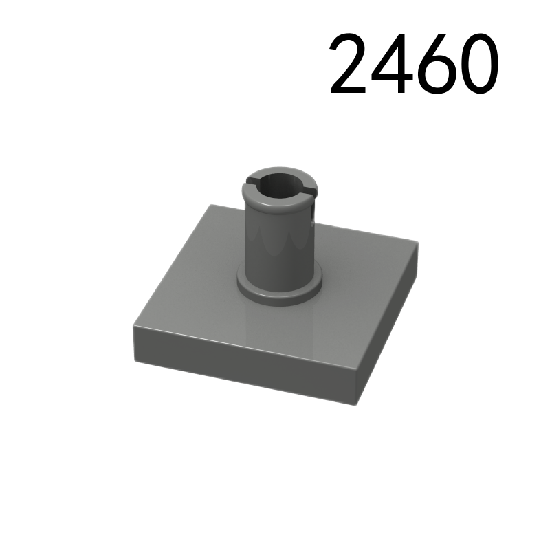 Item No: 2460  Tile, Modified 2 x 2 with Pin  Alternate Item No: 49153 Chinese Compatible with LEGO