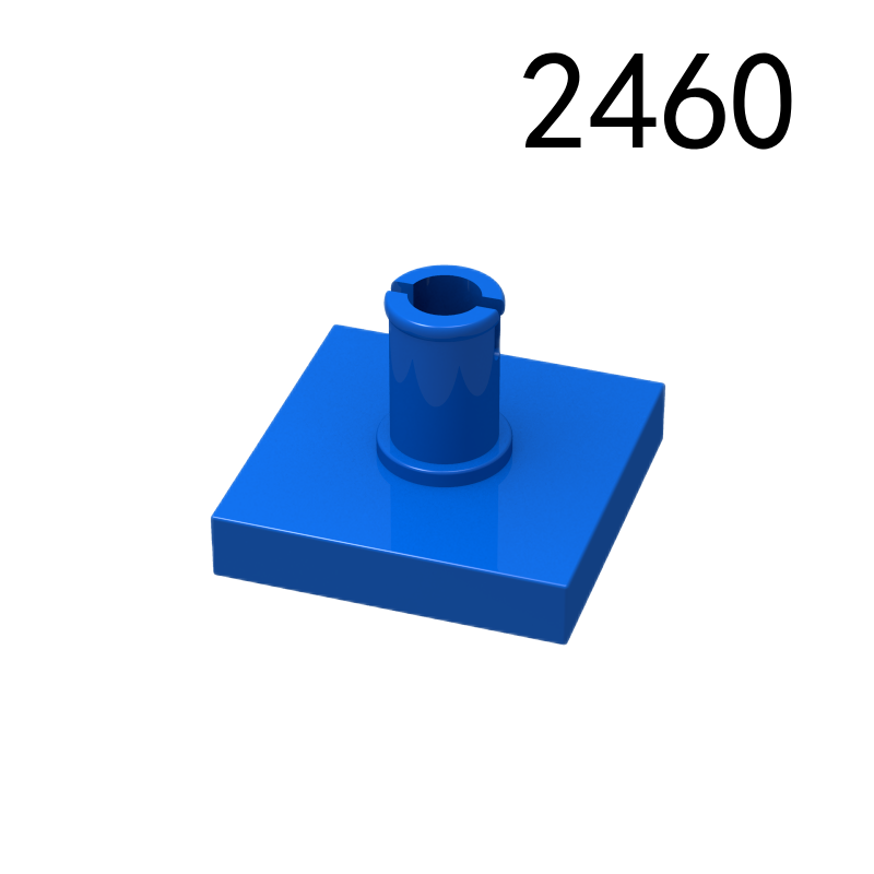 Item No: 2460  Tile, Modified 2 x 2 with Pin  Alternate Item No: 49153 Chinese Compatible with LEGO