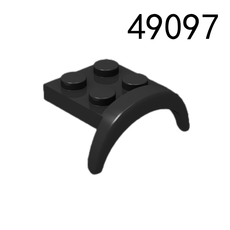 Item No: 49097 Vehicle, Mudguard 3 x 3 x 1 with Arch Round Chinese Compatible with LEGO