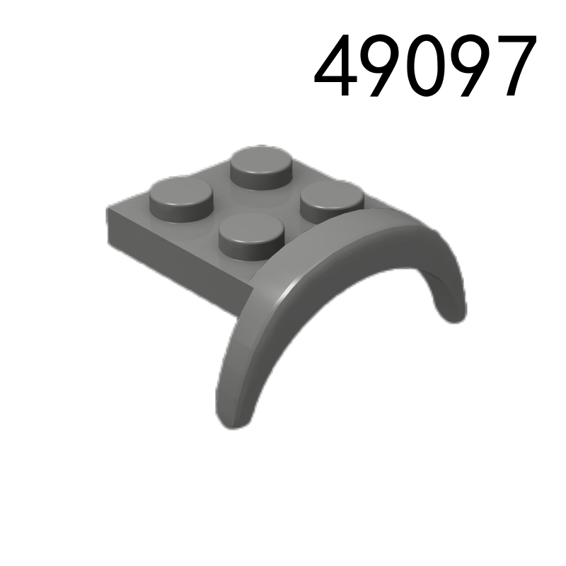 Item No: 49097 Vehicle, Mudguard 3 x 3 x 1 with Arch Round Chinese Compatible with LEGO