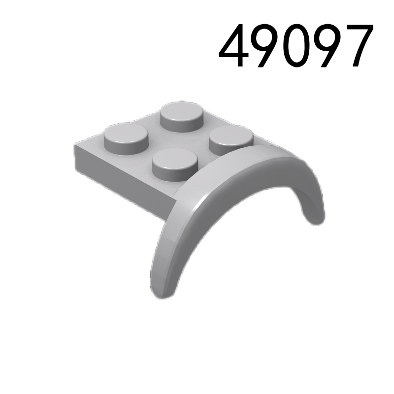 Item No: 49097 Vehicle, Mudguard 3 x 3 x 1 with Arch Round Chinese Compatible with LEGO