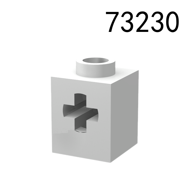 Item No: 73230 Technic, Brick 1 x 1 with Axle Hole Chinese Compatible with LEGO