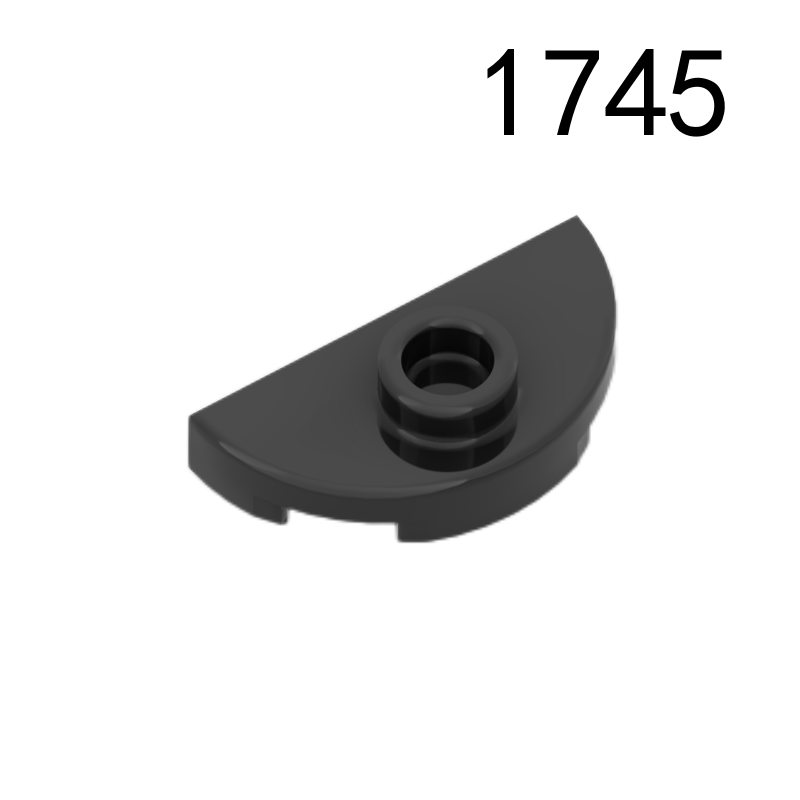Item No: 1745 Plate, Round 1 x 2 Half with 1 Stud (Jumper) Chinese Compatible with LEGO