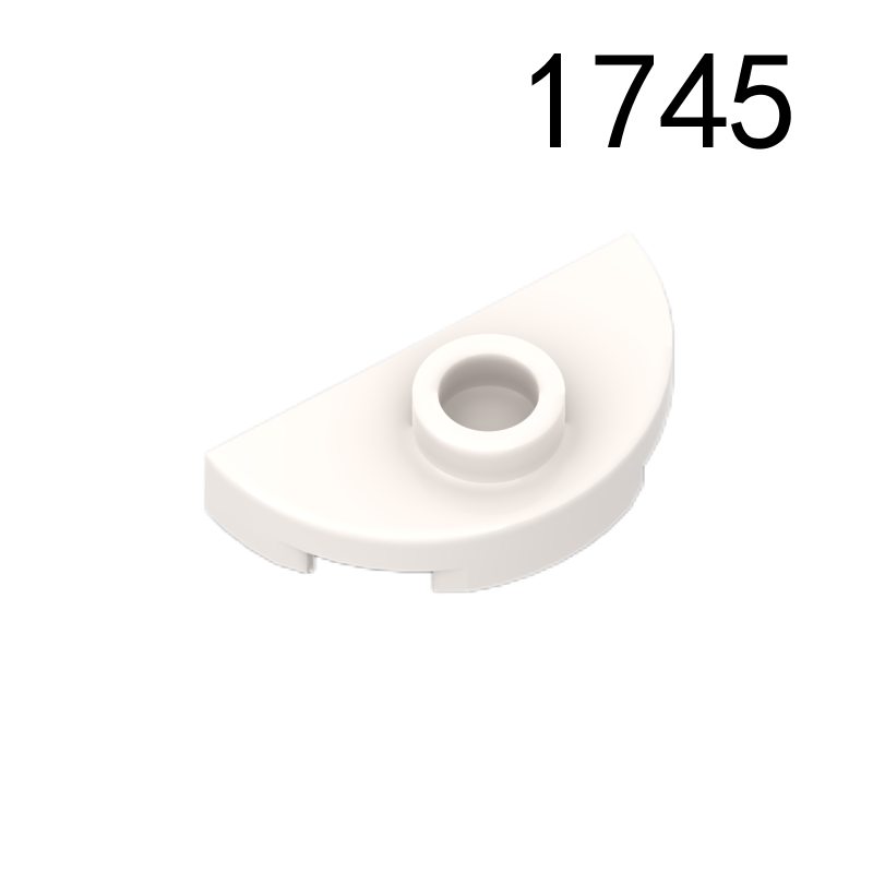 Item No: 1745 Plate, Round 1 x 2 Half with 1 Stud (Jumper) Chinese Compatible with LEGO