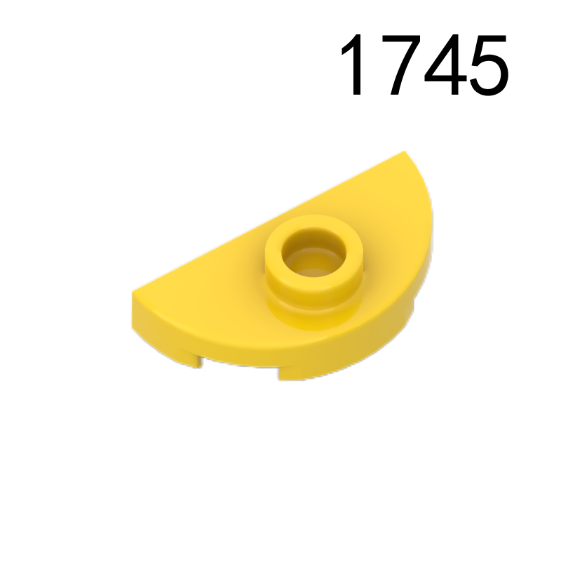 Item No: 1745 Plate, Round 1 x 2 Half with 1 Stud (Jumper) Chinese Compatible with LEGO