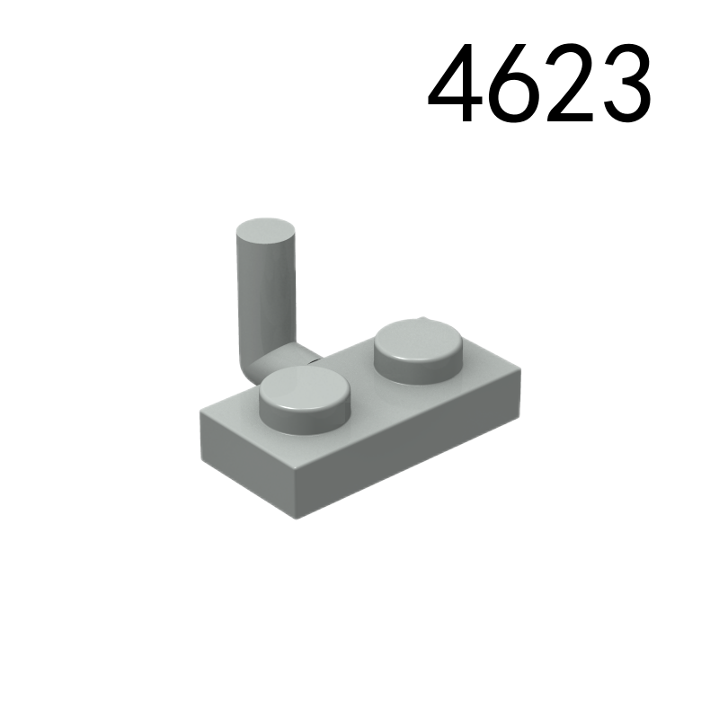 Item No: 4623 Plate, Modified 1 x 2 with Bar Arm Up (Undetermined Type) Chinese Compatible with LEGO