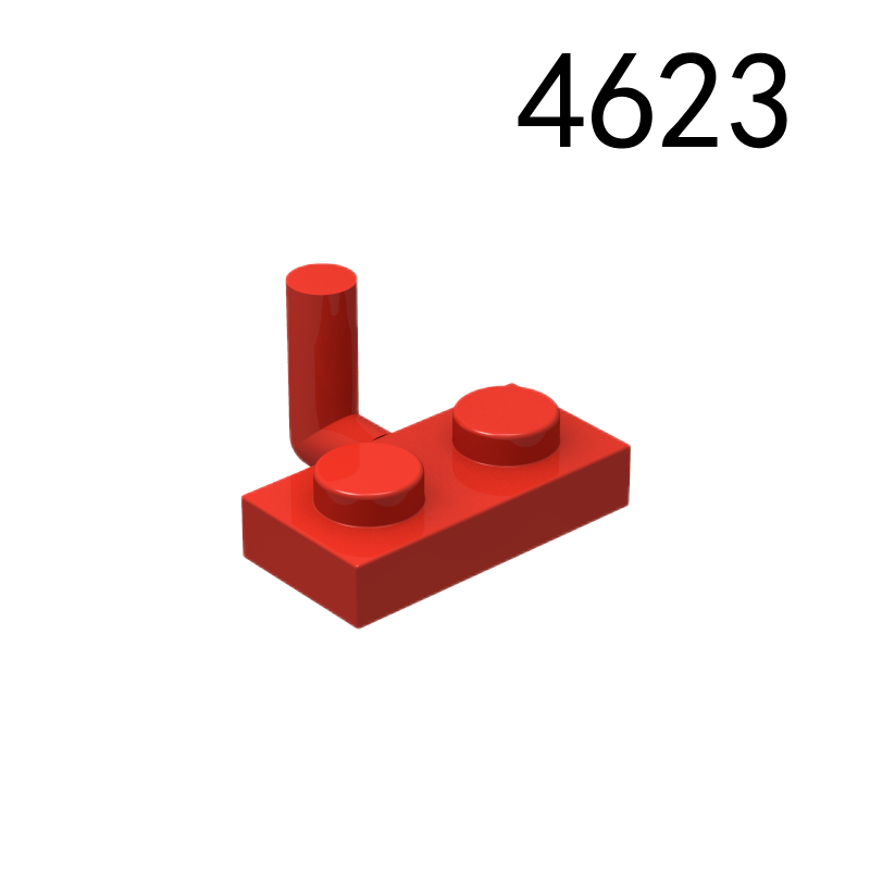 Item No: 4623 Plate, Modified 1 x 2 with Bar Arm Up (Undetermined Type) Chinese Compatible with LEGO