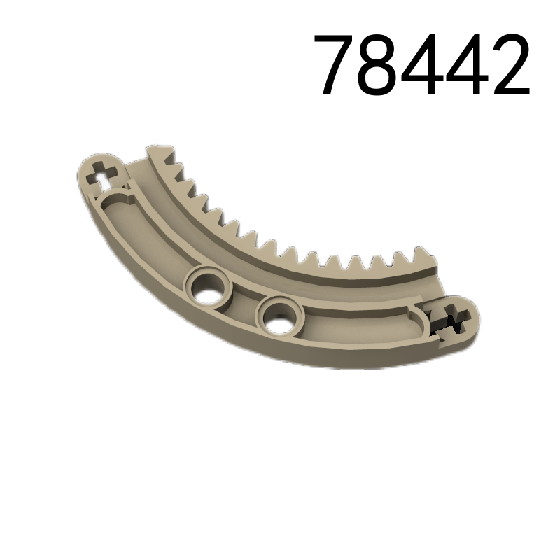Item No: 78442 Technic, Gear Rack 6 x 6 Curved Chinese Compatible with LEGO