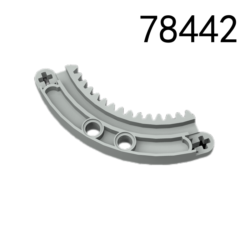 Item No: 78442 Technic, Gear Rack 6 x 6 Curved Chinese Compatible with LEGO