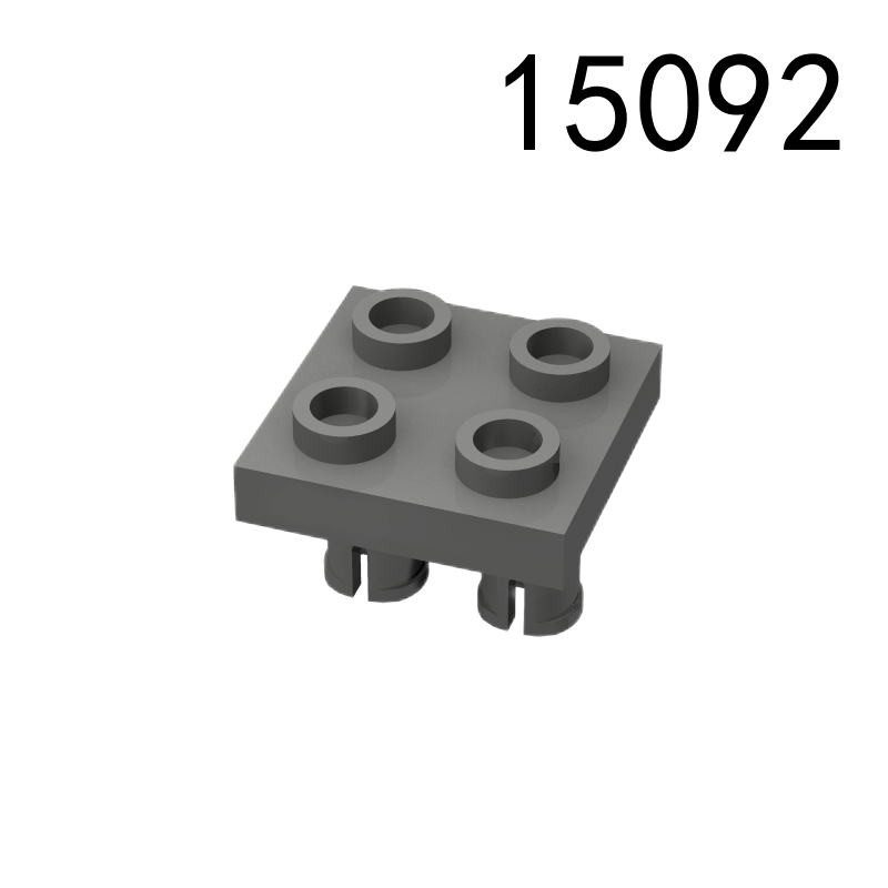 Item No: 15092   Plate, Modified 2 x 2 with Pins on Bottom Alternate Item No: 49131 Chinese Compatible with LEGO