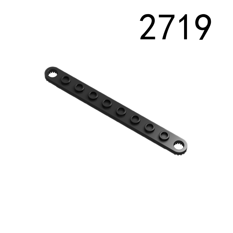 Item No: 2719 Technic, Plate 1 x 10 with Toothed Ends Chinese Compatible with LEGO