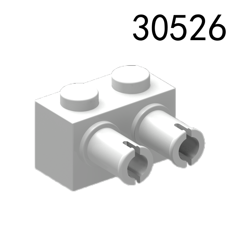 Item No: 30526 Brick, Modified 1 x 2 with Pins   Alternate Item No: 53540 Chinese Compatible with LEGO