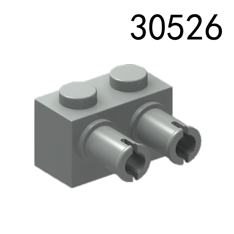 Item No: 30526 Brick, Modified 1 x 2 with Pins   Alternate Item No: 53540 Chinese Compatible with LEGO