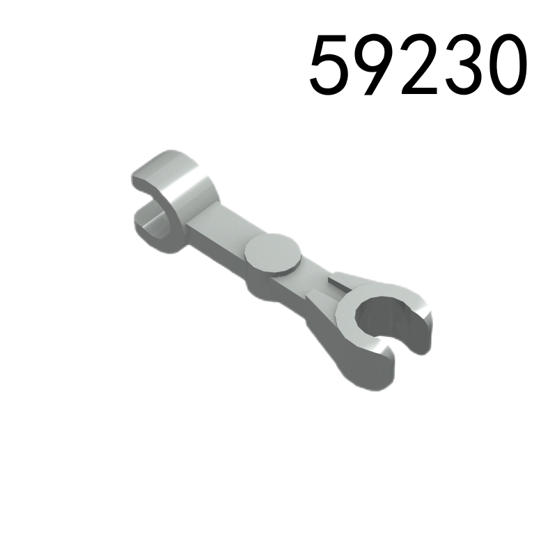 Item No: 59230 Arm Mechanical, Straight with Clips at 90 degrees (Vertical Grip)  Chinese Compatible with LEGO