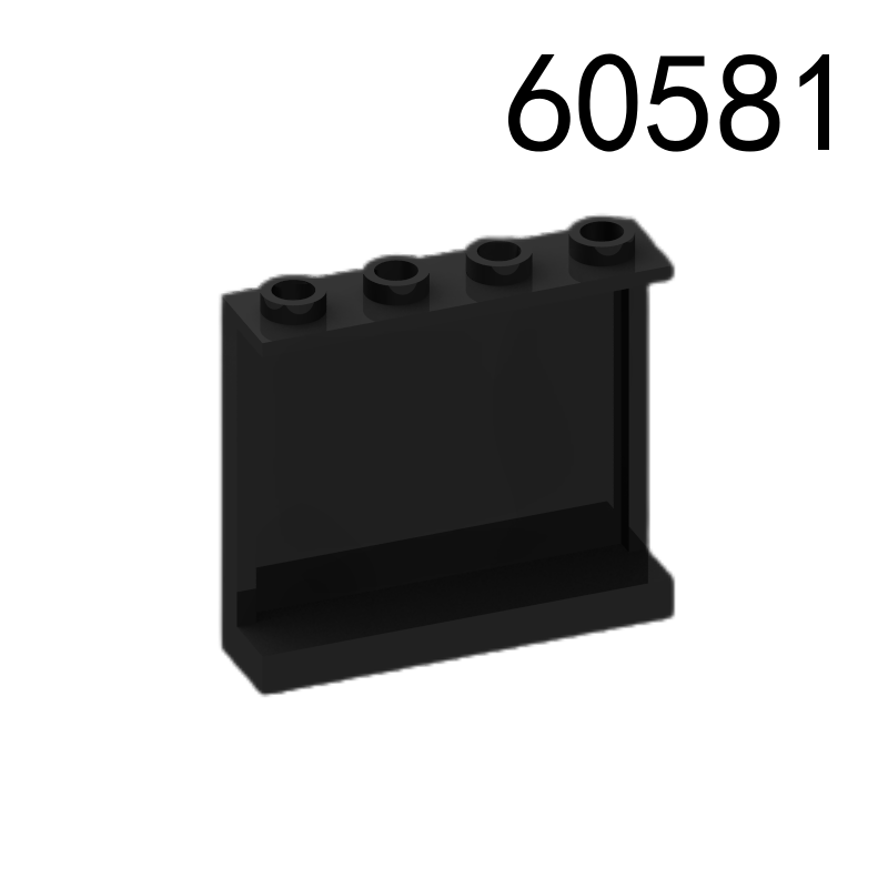Item No: 60581 Panel 1 x 4 x 3 with Side Supports - Hollow Studs   Alternate Item No: 35323, 87543 Chinese Compatible with LEGO