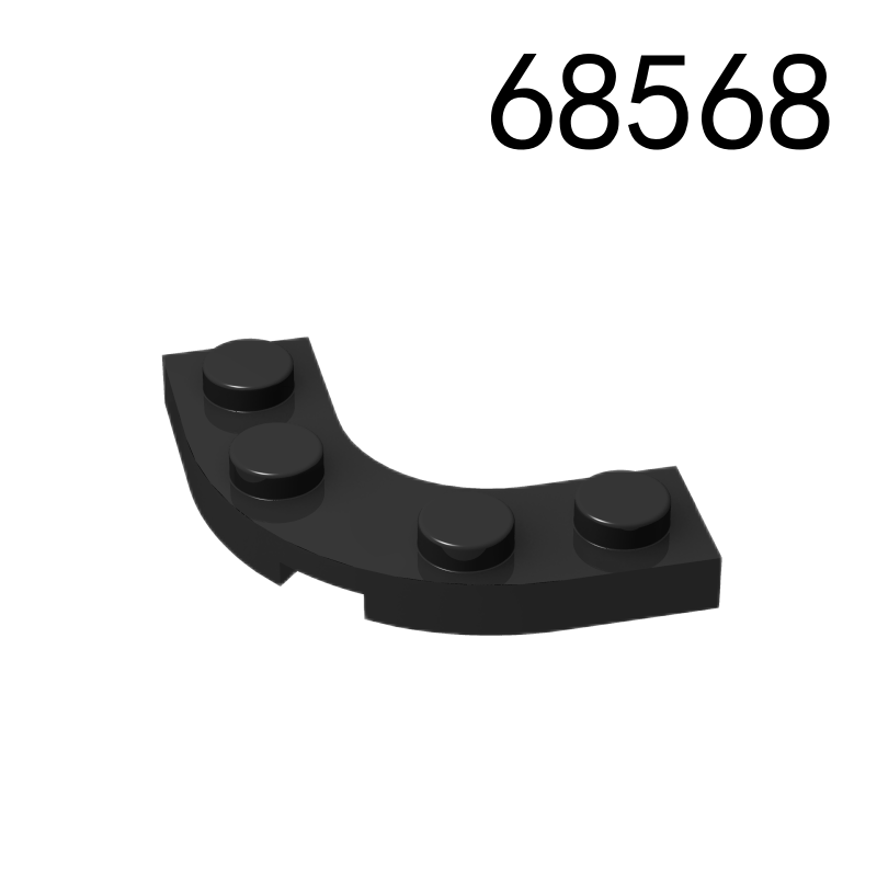 Item No: 68568 Plate, Round Corner 3 x 3 with 2 x 2 Curved Cutout Chinese Compatible with LEGO