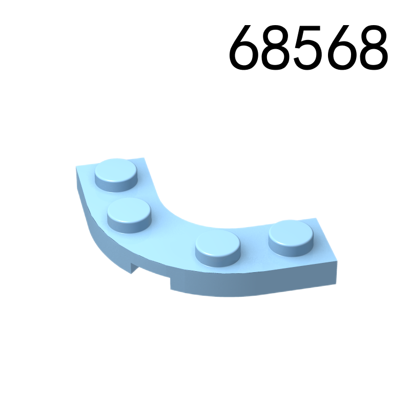 Item No: 68568 Plate, Round Corner 3 x 3 with 2 x 2 Curved Cutout Chinese Compatible with LEGO